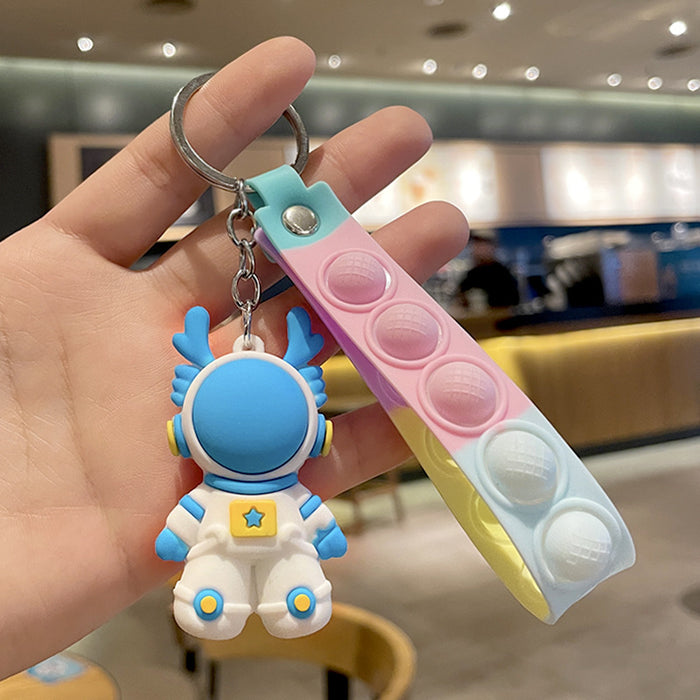 Wholesale Cute couple keychain leather rope keychain pendant doll