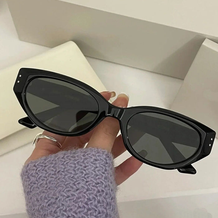 Wholesale Narrow Frame Cat Eye Small Frame Anti-UV PC Sunglasses JDC-SG-MiM010