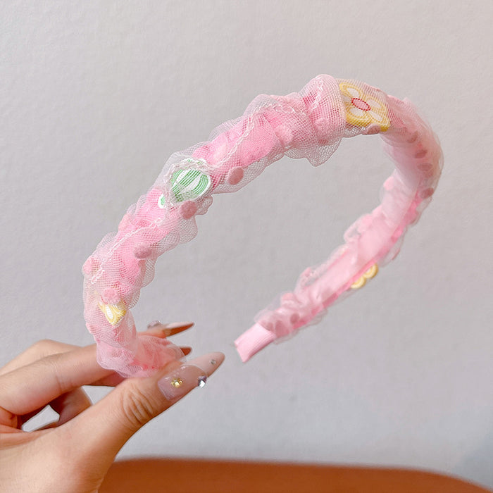 Wholesale Children' s headband girls non-slip baby hairpin headdress little girl rabbit ear bow headband