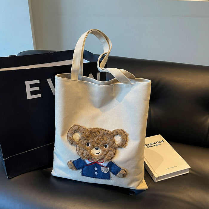 Wholesale Versatile Cartoon Art Single Shoulder Cloth Bag Tote Bag Commuter New Handheld Crossbody