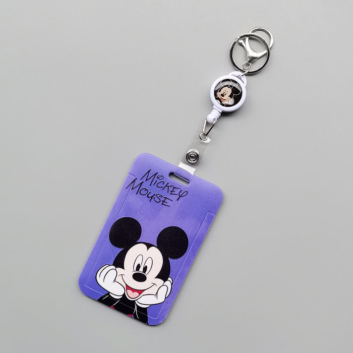 Wholesale Polyester Cartoon Print Card Holder With Lanyard For Student ID Work Badge Bus Card Everyday Resale