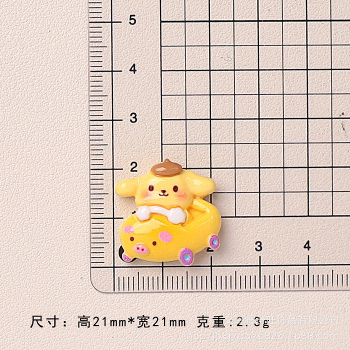 Wholesale Driving Car Cute Cartoon Accessories Cartoon Resin Jewelry Cream Glue Handmade Hairpin Patch Drop