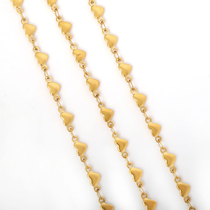 Wholesale Stainless Steel Vacuum Electroplated Gold Peach Heart Dolphin Five-Pointed Star Necklace