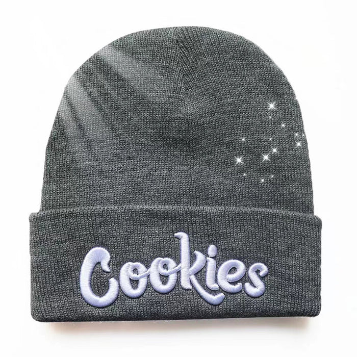 Wholesale Cookies Letters 3D Embroidered Knitted Wool Hat JDC-FH-HongHong013