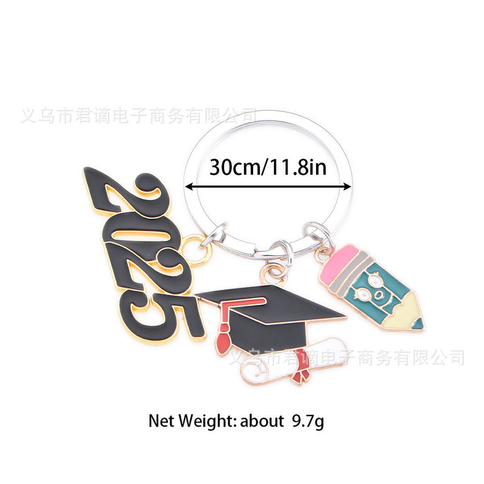 Wholesale bachelor cap book cap key chain graduation season gift key ring pendant