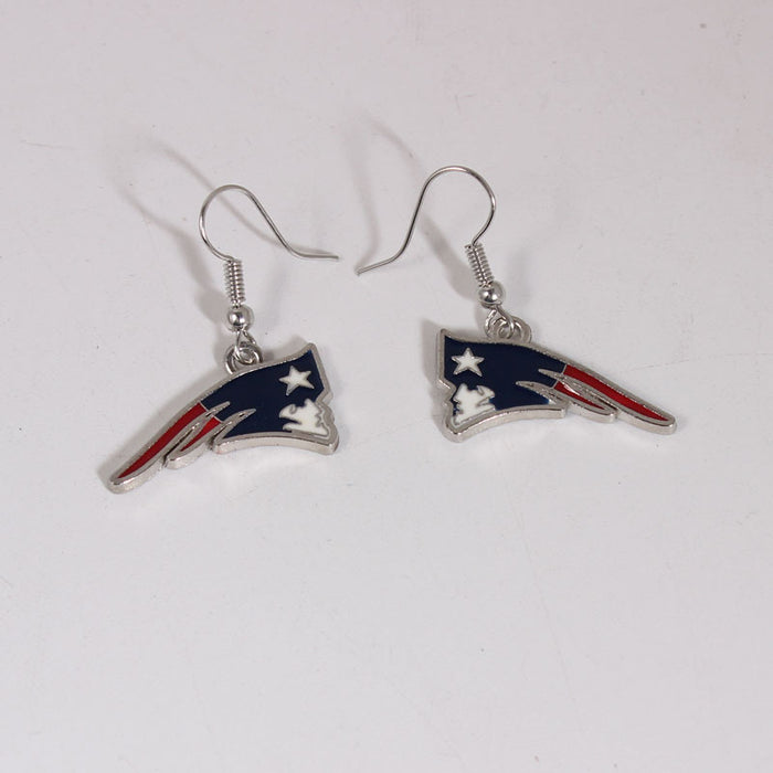 Wholesale team earrings earrings  rugby shape earrings lightning cowboy chief pirate Steelman