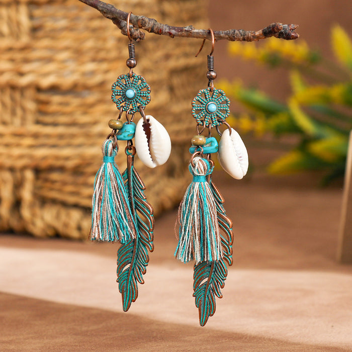 Wholesale Bohemian Vintage Tassel Earring Set Ethnic Style Fashion Accessory MOQ≥2