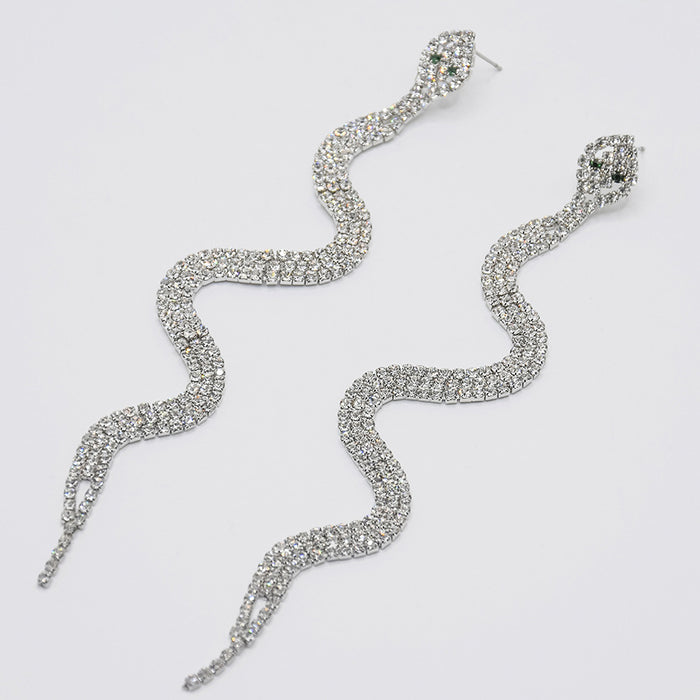 Wholesale Water Diamond Serpentine Earrings