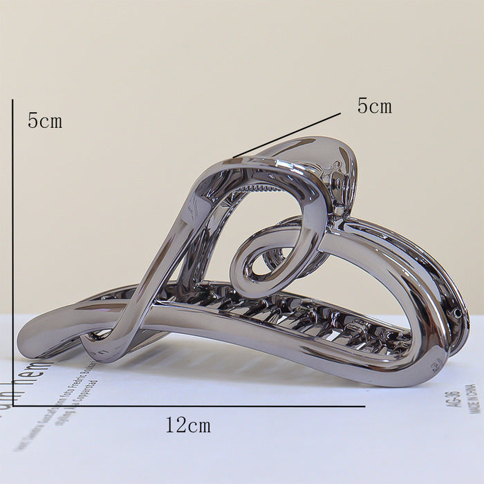 Wholesale Imitation Metal Silver Large Hair Clip with Small Hair Volume Shark Clip Ultra-Light