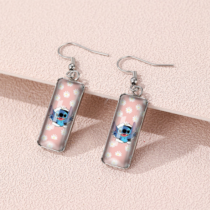 Wholesale Cartoon Square Time Gem Earrings (F) JDC-ES-XiangL062