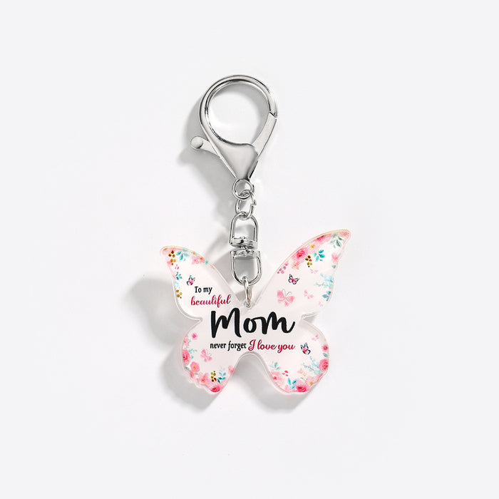 Wholesale Acrylic Butterfly Keychain JDC-KC-HuiWen015