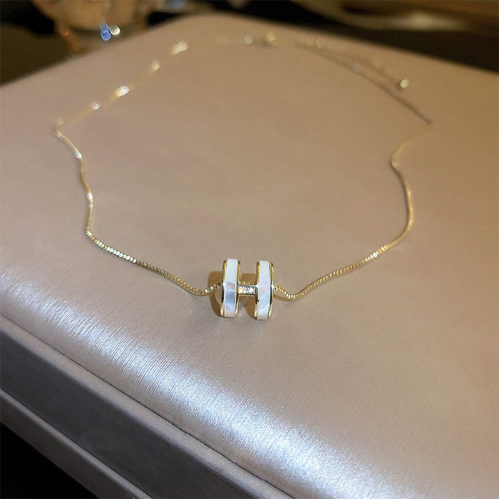 Wholesale Letter Titanium Steel Necklace JDC-NE-JinHui001