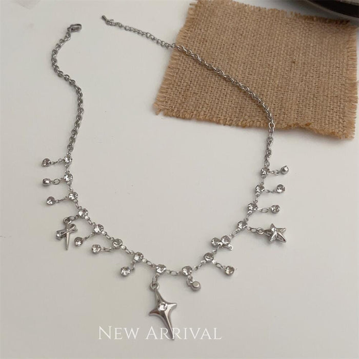 Wholesale Galaxy Necklace Star Diamond Clavicle Chain Necklace Sweet Necklace for Women