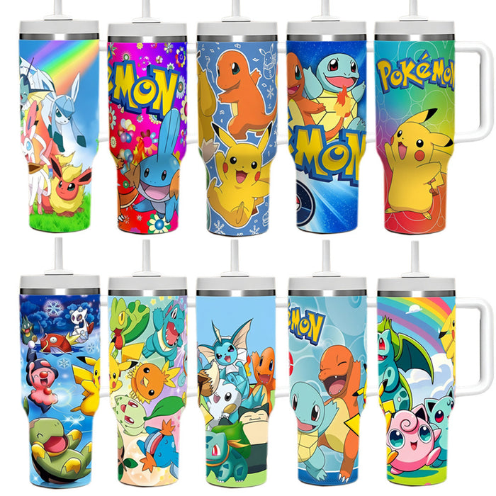Wholesale 2pcs 40oz cartoon Car Cup Insulated Cup Straw ice bullies cup
