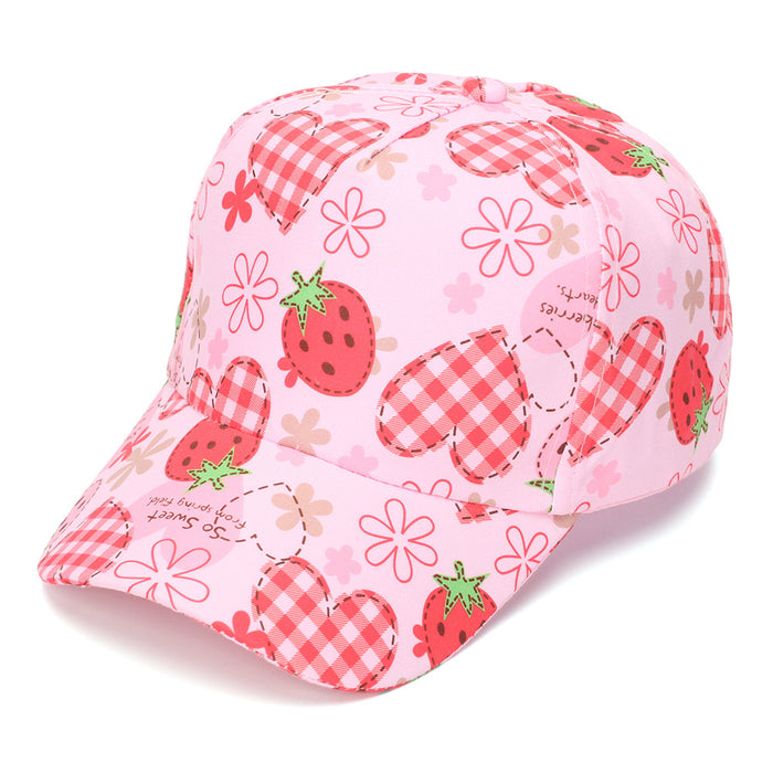 Wholesale Chic Unicorn Strawberry Cartoon Kids Baseball Cap Summer Sun Protection Hat