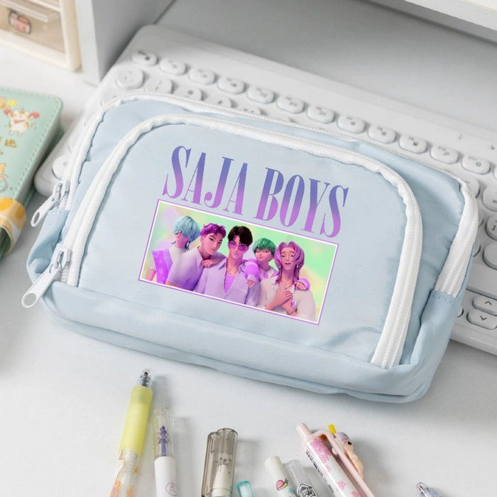 Wholesale KPOP Candy-colored cartoon print Pencil Bags for primary and secondary school girls