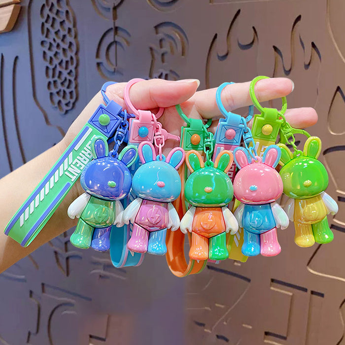 Wholesale Cute Cartoon Dopamine Lightning Rabbit Keychain JDC-KC-ZhongChi006