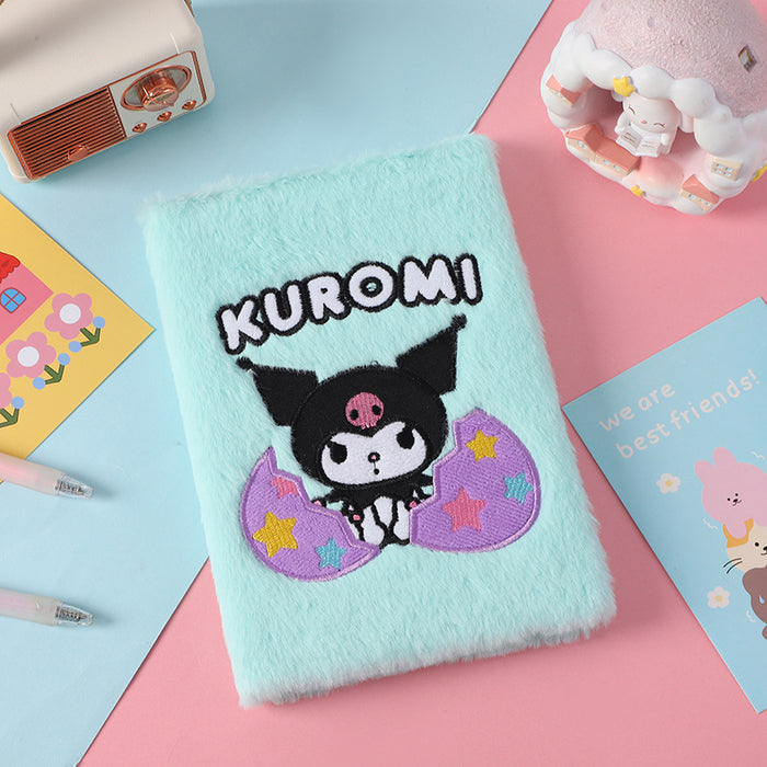 Wholesale Cartoon Character Plush Notebook for Students,  Plush Notepad for Girls,  Handmade DIY Hand Ledger