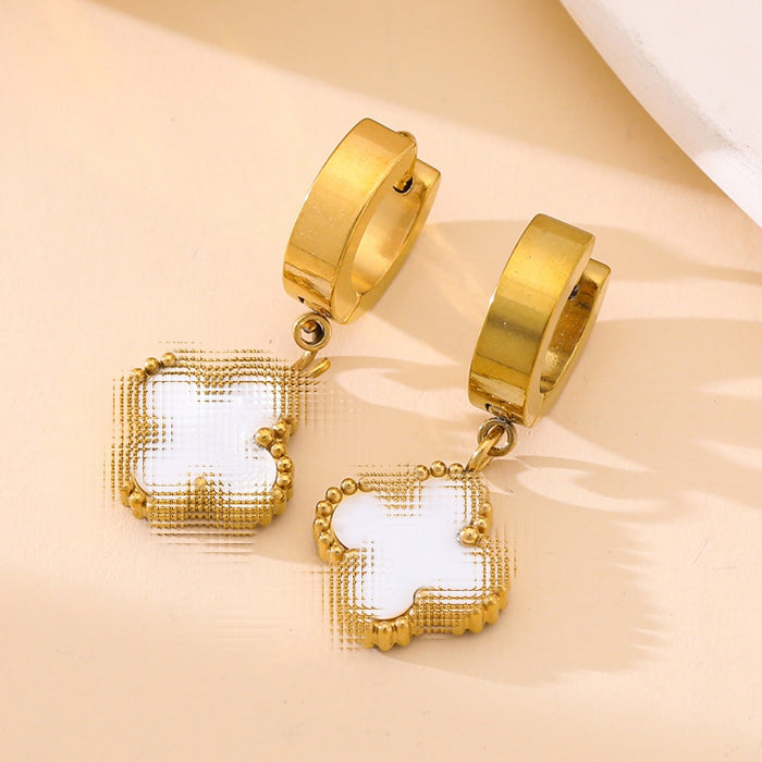 Wholesale Tassel Lucky Four Leaf Clover Earrings