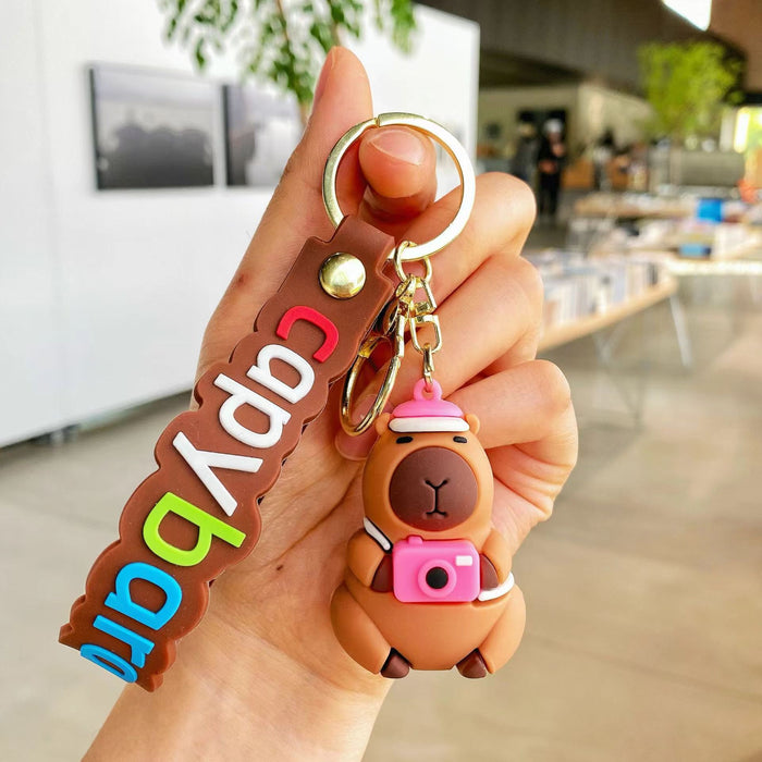 Wholesale Capybara bubble blowing keychain cute little capybara pendant car bag pendant