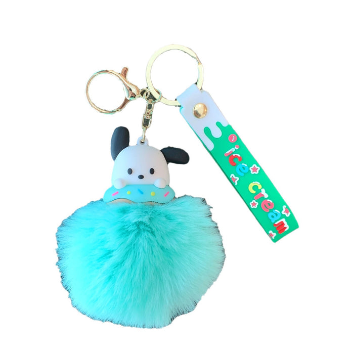 Wholesale  Keychain Fur Ball Pendant Cartoon Doll Key Chain Cute Bag Pendant