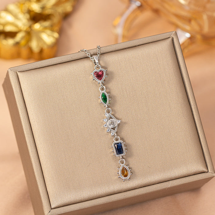 Wholesale Titanium Steel Gold Plated Butterfly Tassel Necklace Trendy Jewelry Accessory MOQ≥2