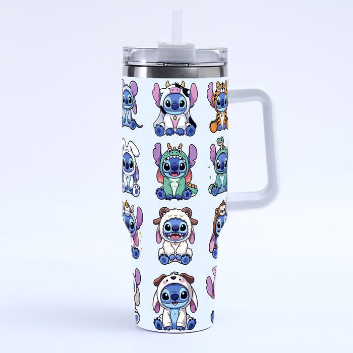 Wholesale Cute cartoon-themed 40oz stainless steel car ice bullies cup with handle.