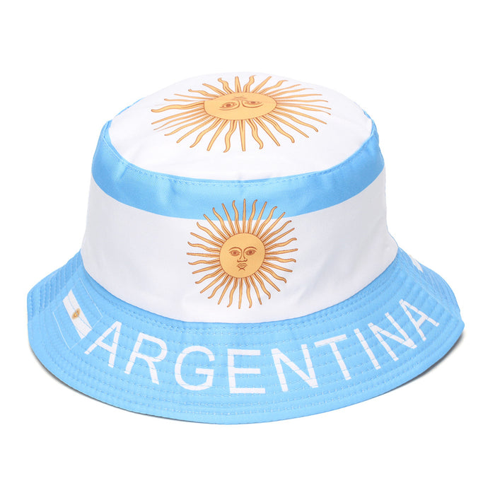 Wholesale World Cup Fan Cheering Flag Print Bucket Hat