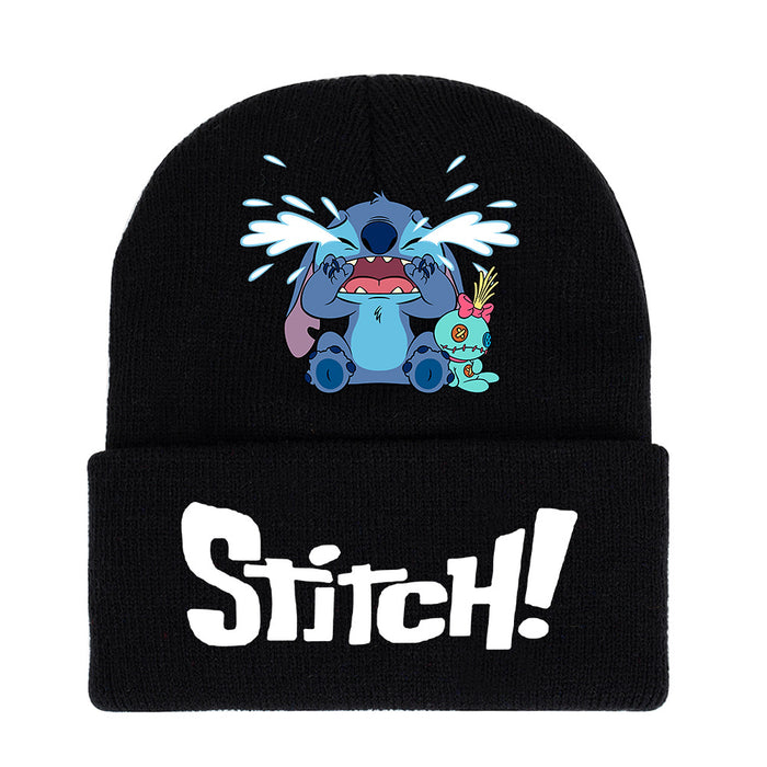 Wholesale Autumn and Winter Warm Cartoon Printed Knitted Hat JDC-FH-WuDuomei014