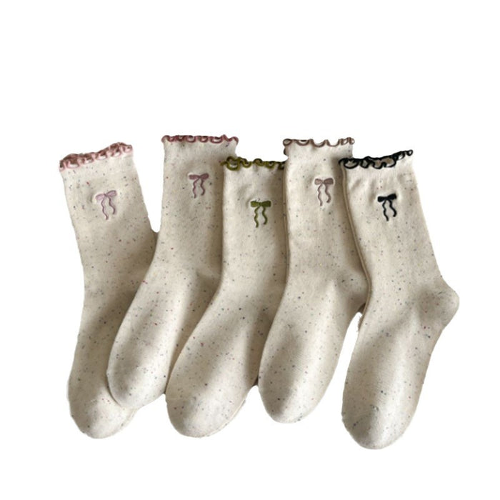 Wholesale Bow Socks Bow Stacking Socks Fashion Idea Yarn