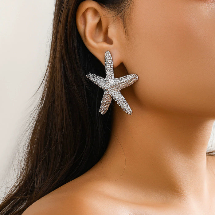 Wholesale Beach Accessories Seaside Natural Earrings Necklace Set