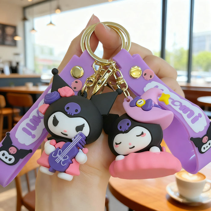 Wholesale Silicone cute cartoon keychains for couples