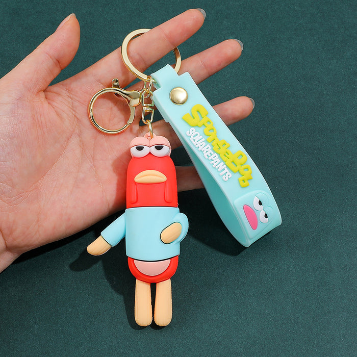 Wholesale Silicone Cartoon Fish Keychain Cute Bag Charm Car Key Accessory Gift MOQ≥3