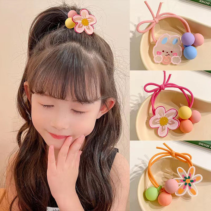 Wholesale Children's headband, flower headband, high elasticity, tied ponytail, meatball, scalp tendon, headband, hair accessories wholesale