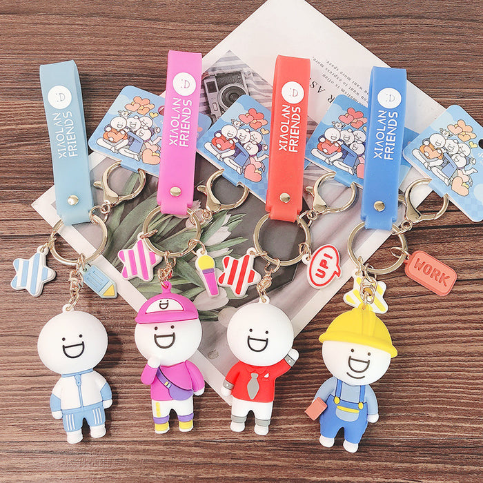 Wholesale Cartoon Silicone Doll Keychain JDC-KC-HaoXi021