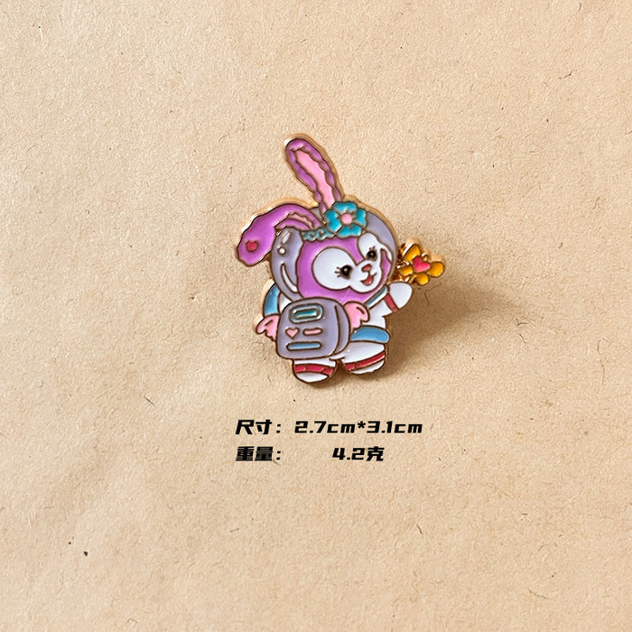 Wholesale High end, niche metal brooch, cartoon badge, cute student clothing accessories