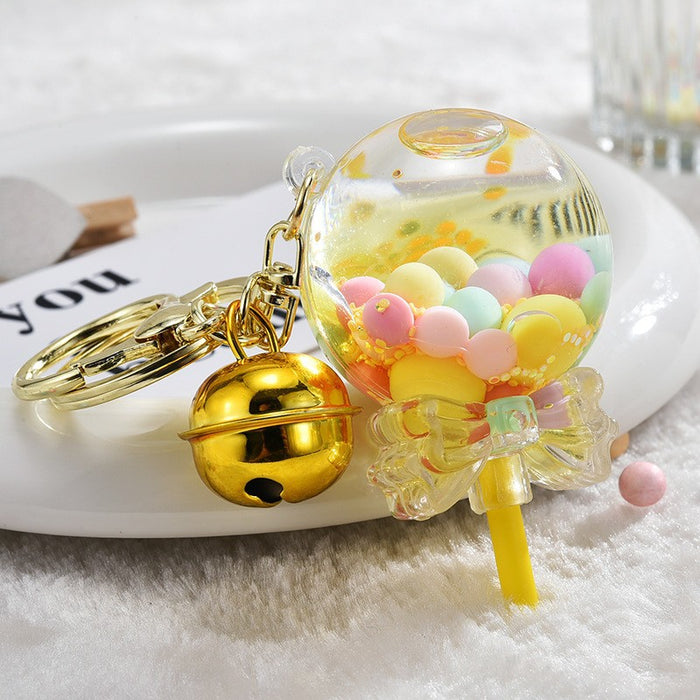Wholesale Liquid Glitter Bottle &  Lollipop Acrylic Oil-Filled Keychain
