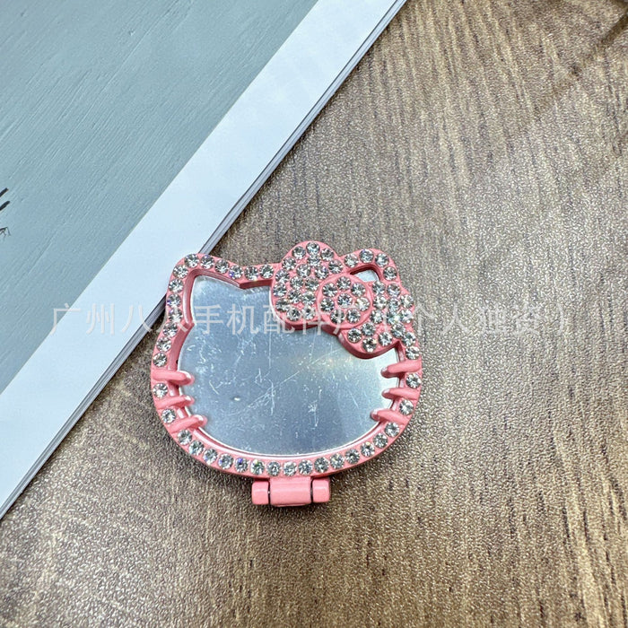 Wholesale Cartoon cat mirror metal phone stand