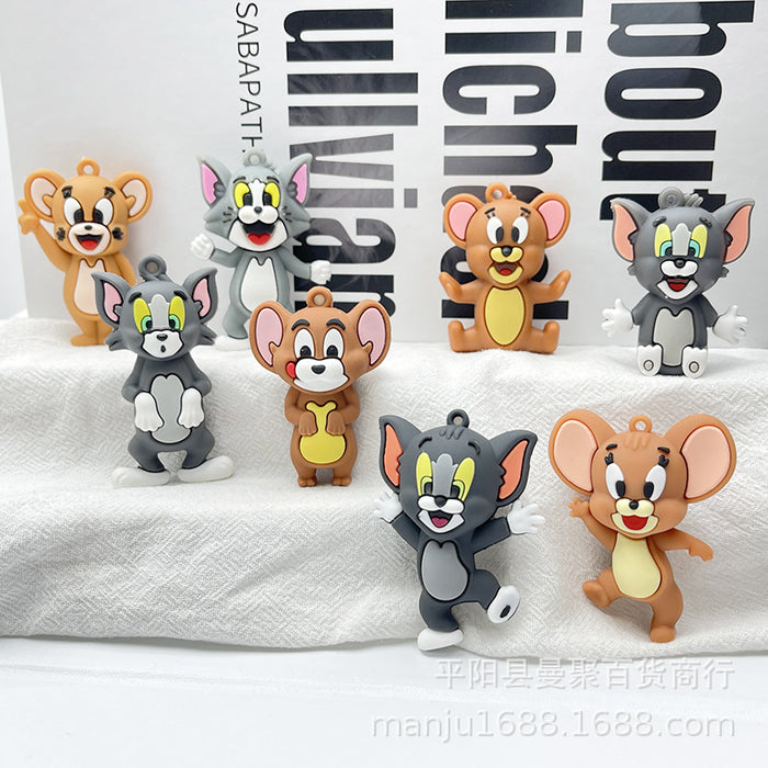 Wholesale   keychain cartoon silicone  pendant cartoon keychain