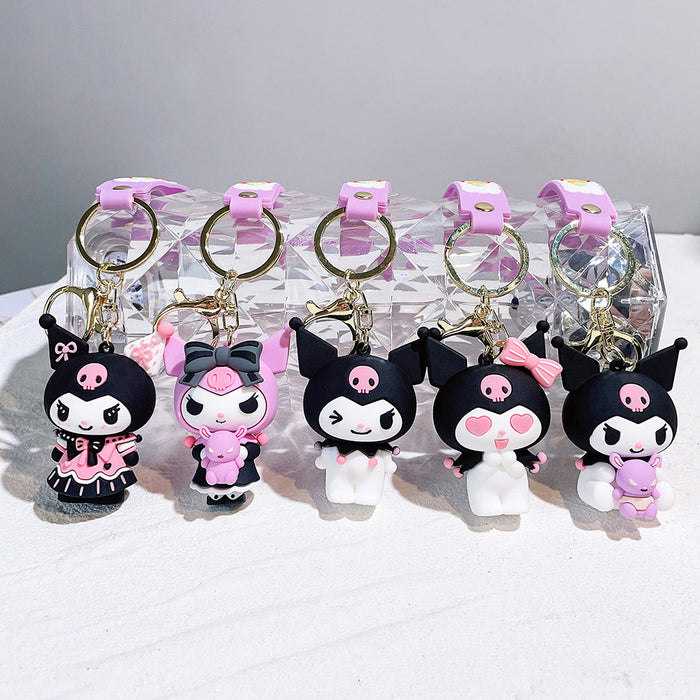 Wholesale Cartoon Silicone Keychain Hanging Accessories Car Bag Key Chain Pendant