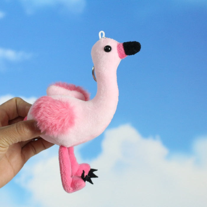 Wholesale Cute Flamingo Plush Toy Pendant Cartoon Doll Bag Ornaments