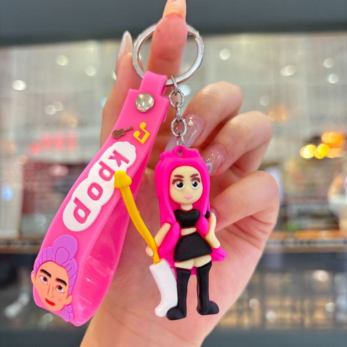 Wholesale PVC Keychain Bag Charm Korean Anime  Hunting Witch Squad Style Trendy Birthday Gift