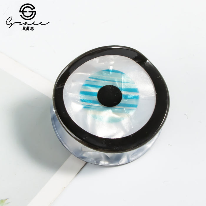 Wholesale Printed Imitation Acetic Acid Devil' s Eye Grabber Headband Hairpin Blue Eyes