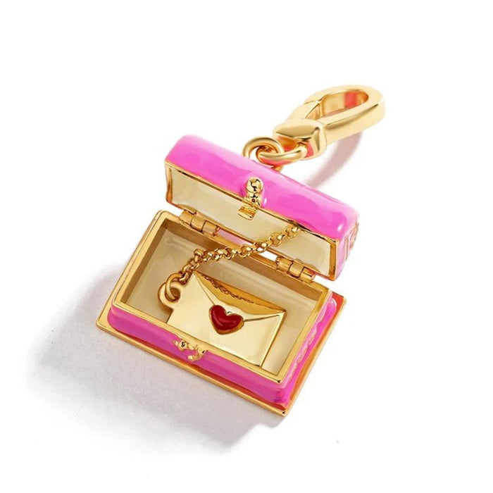 Wholesale Photo Box Pendant Necklace Opening Peach Heart Pendant Collarbone Chain Plated Gold