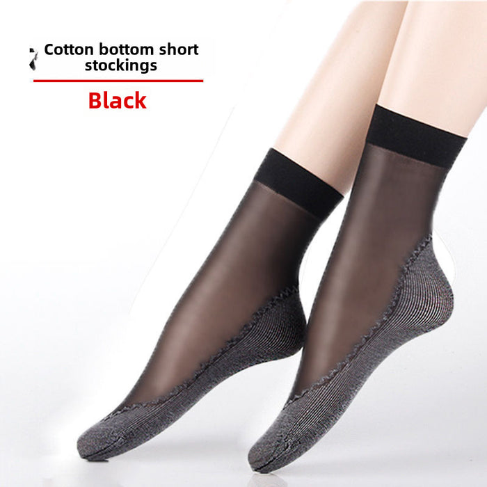 Wholesale Silk stockings, short socks, cotton soles, sweat absorbing and anti slip socks, anti hook silk midsole