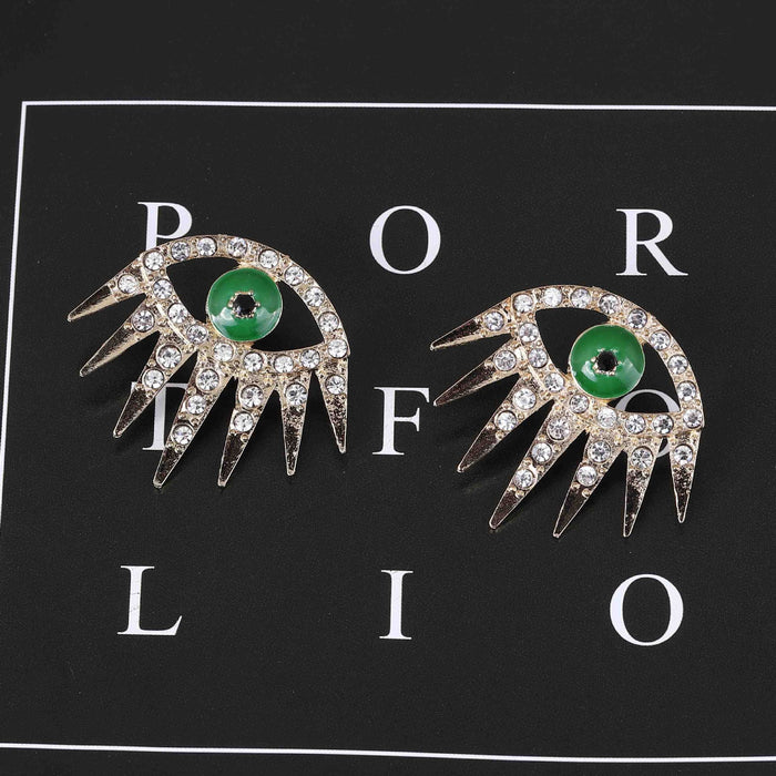 Wholesale Halloween Series Eyes Alloy Inlaid Rhinestone Earrings JDC-ES-YueLi015