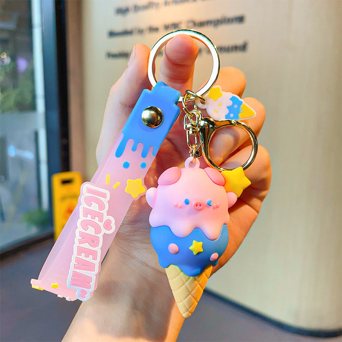 Wholesale Cartoon Three-dimensional Silicone Doll Keychain JDC-KC-MZL008