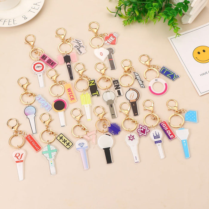 Wholesale Acrylic Emergency Light Keychain JDC-KC-JuD001