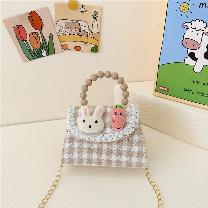 Wholesale Cotton and Linen Children's Cute Princess Chain Bag Coin Purse JDC-SD-YuanDuo094