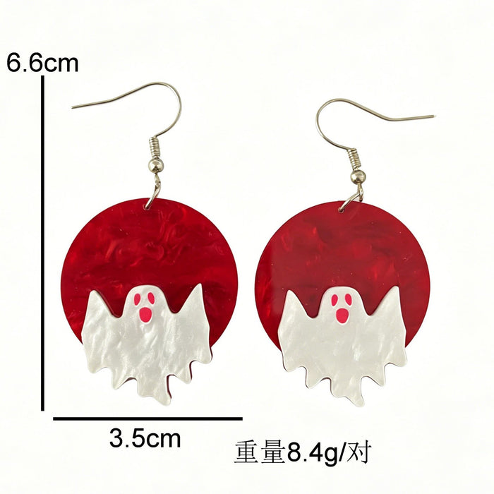 Wholesale Trendy Cartoon Ghost Acrylic Earrings Cute Moon  Jewelry Accessory For Holiday Gift And Boutique Resale